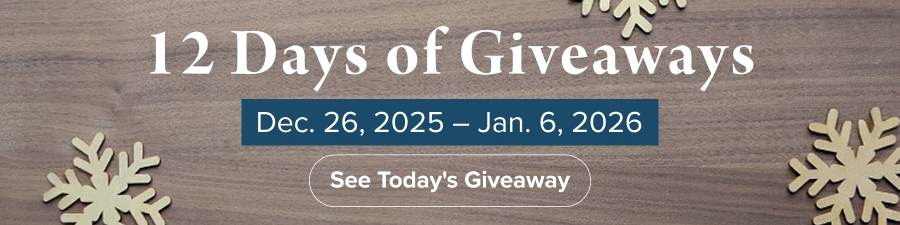12 Days of Giveaways Dec. 26, 2025 - Jan. 6, 2026